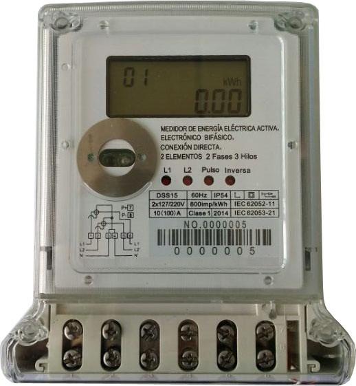 Quality Brownouts Operatable 2 Phase Electric Meter , Large Volume Electronic Kwh Meter meaure neutral missing for sale
