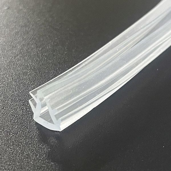 Transparent PVC Weather Stripping Soft Glass Clip Strips For 5mm Glass