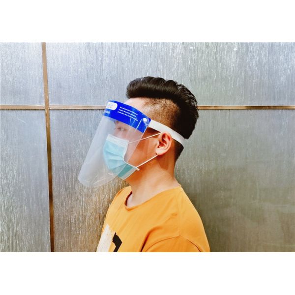 Windproof Disposable Face Shield , Safety Face Shield Transparent Color