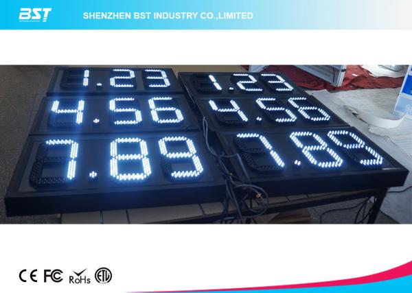 Quality White 8 Inch 7 Segment Led Display Gas Station Price Signs For Retail for sale