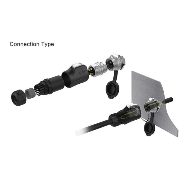 CNLINKO Manufacturer IP68 Waterproof 2 Pin Metal Male Female M16 Power Waterproof Plug Cable Socket Connector