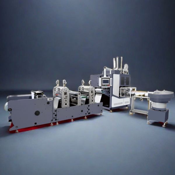 Features 4 spindles and 2 shafts for efficient production, and a turret design for precise cutting and rewinding.