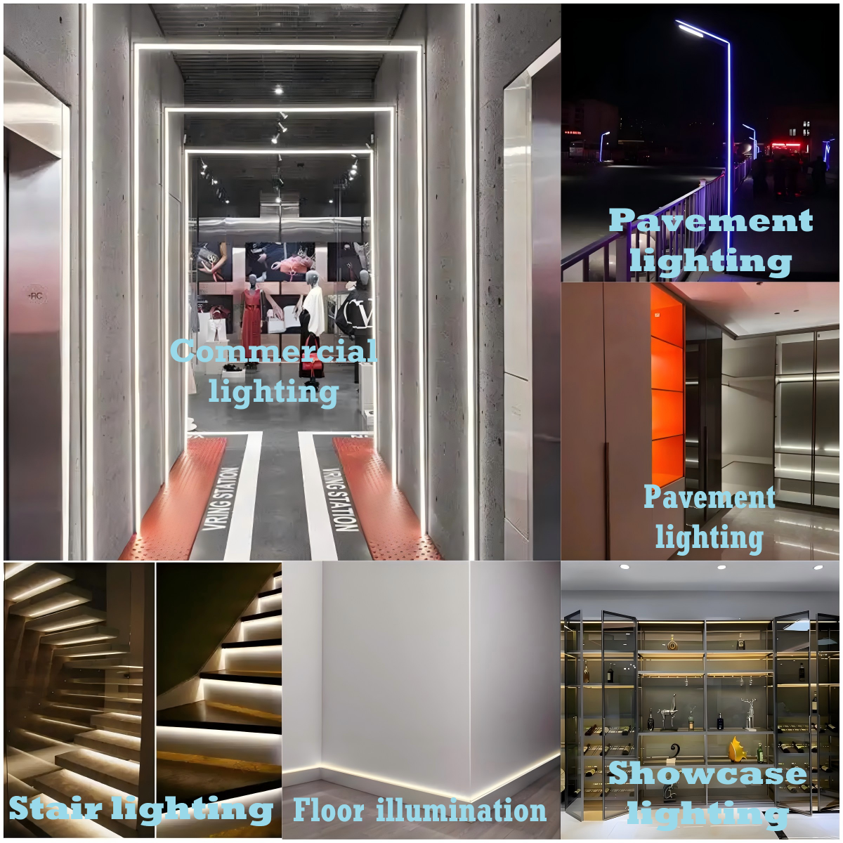 Modular Aluminum LED Track System With Quick-Connect Joints