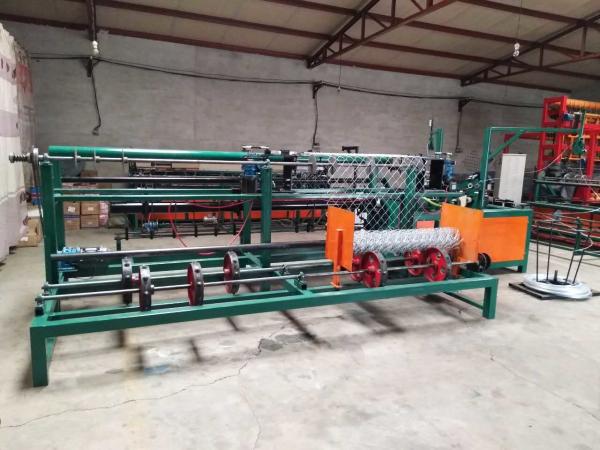 Quality Double Wire  Chain Link Fence Equipment , PLC Control Chain Link Weaving Machine For Fence for sale