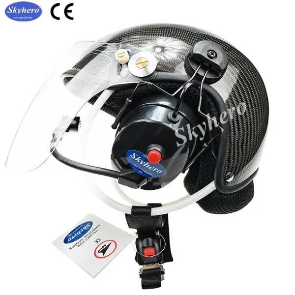Paramotor helmet headset with Dynamic noise cancelling or electret microphone high noise cancelling