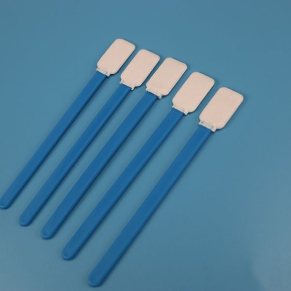 TX714 Lint Free Double Layers Blue Handle Polyester Swab For Cleanroom