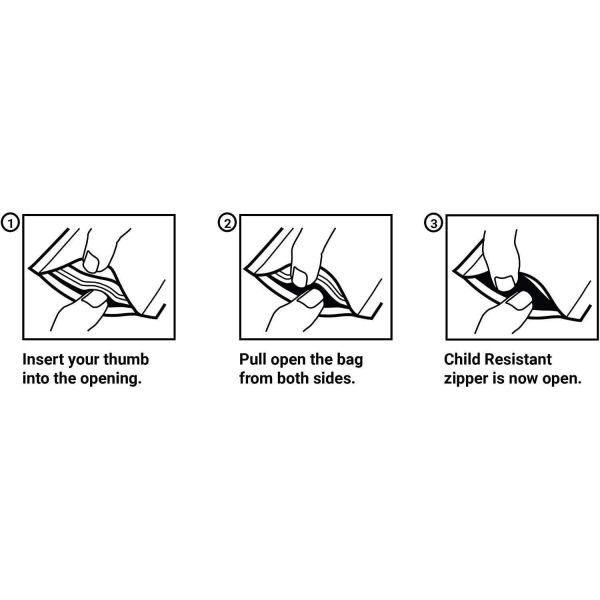 Child Proof Resistant Zipper Smell Proof Exit Bags Handed Zip-Lock Pouch Metallized Interior for Moisture Control