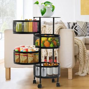 Wholesale Multi Function Rotating Storage Rack Household Round Multi Layer Storage Shelf from china suppliers