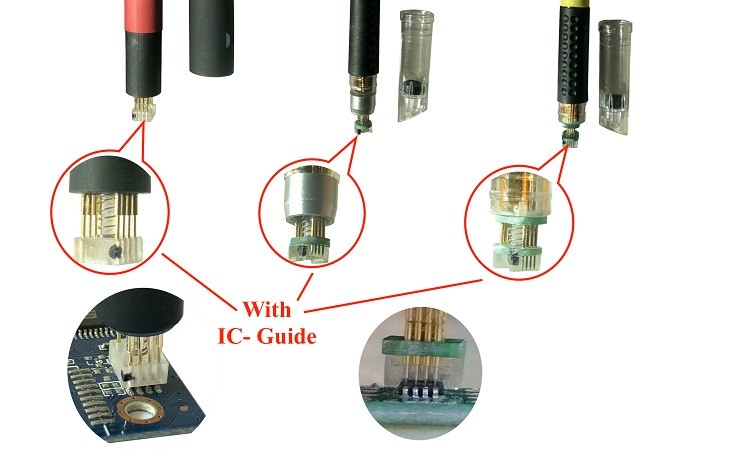MSOP8 pogo pin adapter yellow with GUIDE CAP used for smelecom in-circuit PROGRAMMER EEPROM FLASH