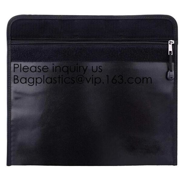 Silicone Coated Fireproof Bag A4 Fireproof Document Holder Case Fire Resistant Money Purse,Heavy Duty Safe Fireproof Bag