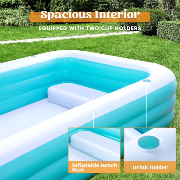 Thickened Above Ground Inflatable Swimming Pool for All Applicable People and Family