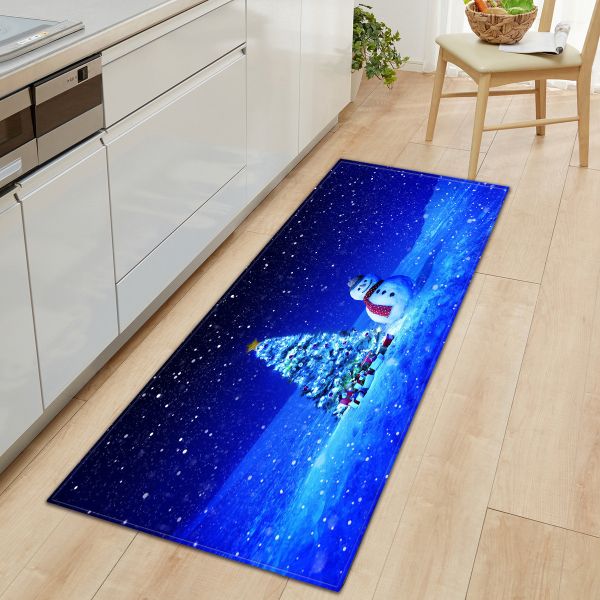 Santa Cute Kitchen Runner Rugs Washable 40*60cm kitchen comfort mat