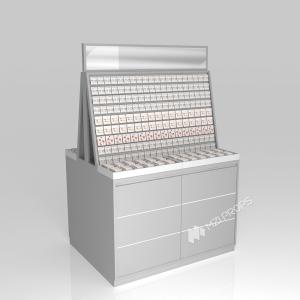 Wholesale GDR08-SZ01 Retail Display Shelf with Gray Edging Strip and Adjustable Mirror for Cosmetics Retail Stores from china suppliers