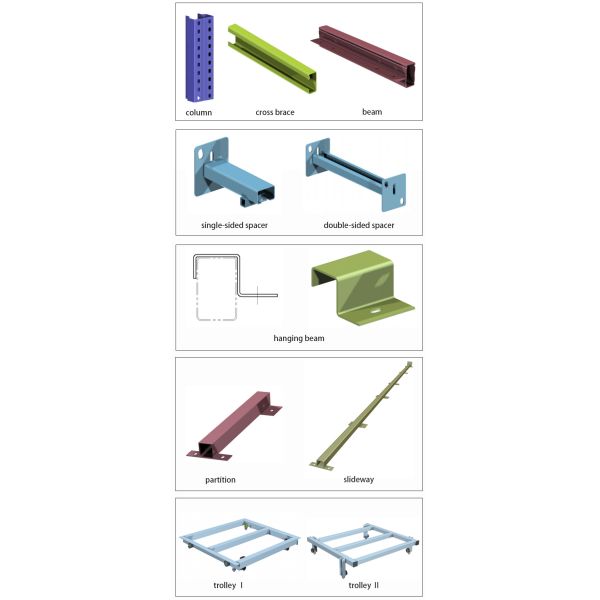 Warehouse Push Back Racking System Customized Pushback Racking System