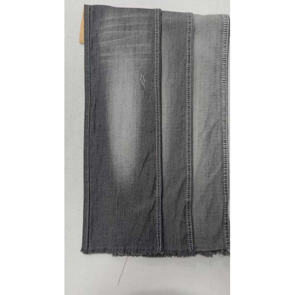 Light weight 6.8oz BLACK/WHITE with full width 69/71" No Stretch Denim fabric JSD2035B for wholesale denim fabric