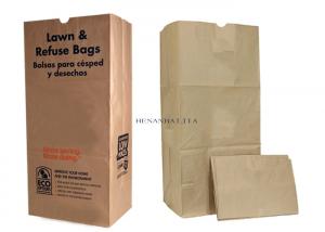 Wholesale Block Bottom Lawn Leaves Multiwall Kraft Paper Bags 30 Gallon Lawn Paper Bags from china suppliers