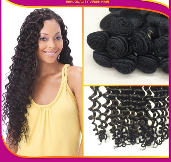 Quality Free Shipping Natural Black 10A Grades 100% Virgin Indian Hair Deep Wave With 4*4inch Lace Closures 10inch-30inches for sale