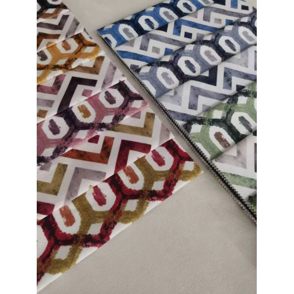 100% Polyester Digital Print Fabric Rainbow Dubai Fabric For Sofa