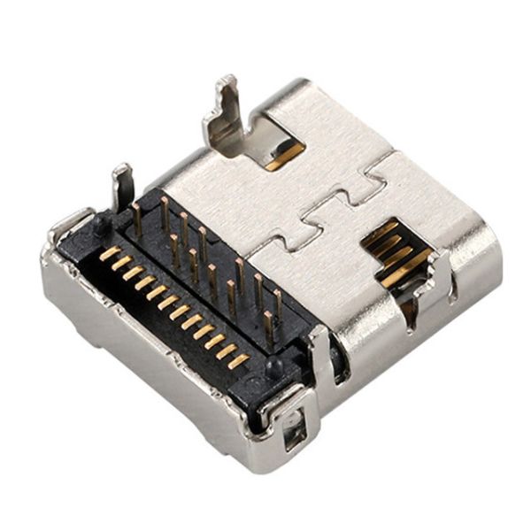 type c usb 3.1 female socket 6 position right angel surface mount type for charging connector