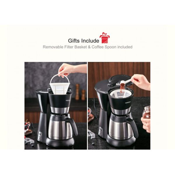 CM-828TW 800W Drip Filter Coffee Machine With Thermo Jug Coffee Machine