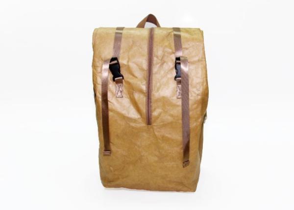 Quality Multi - function waterproof washable paper bags backpack tyvek kraft paper recycle backpack for sale