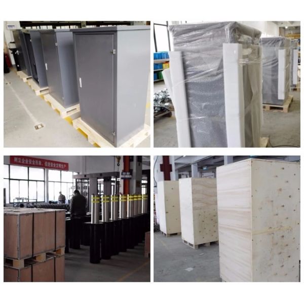 Retractable Electric Parking Bollards Safety Vehicle Access Control 220 Vac