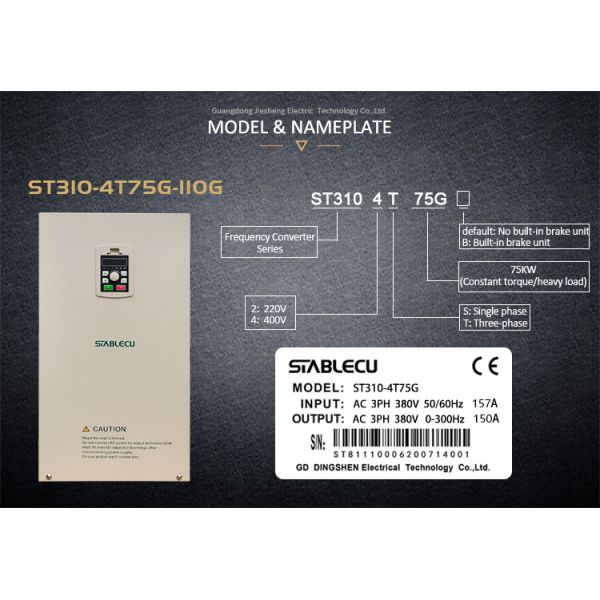 50Hz 60Hz VSD Frequency Inverter , 3 Phase VFD For 100 HP Motor