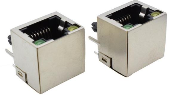 Quality 1x1 Magnetic RJ45 Ethernet Jack With Tab Down Latch for sale
