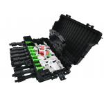 China SC Adapter Coupler Fiber Cable Joint Box Closure 16 Ports 2 In 2 Out PP Black Color for sale