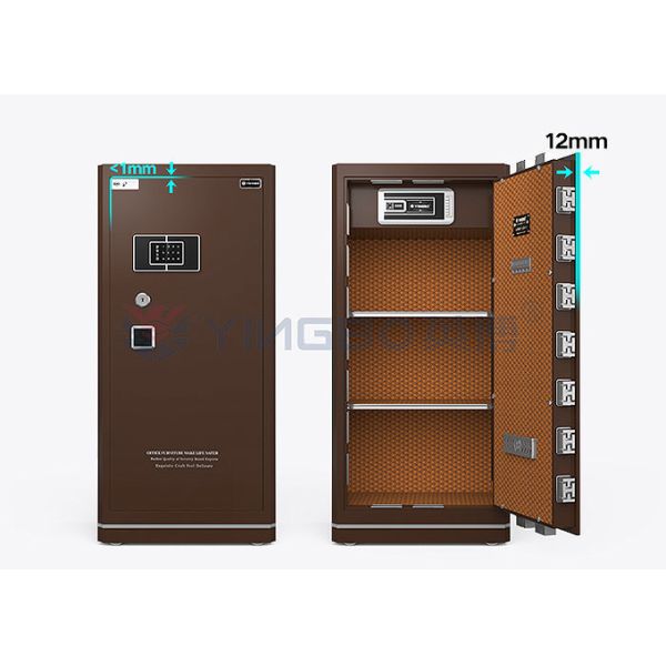 Solid Steel Double Alarm fireproof safe box Eco Friendly Paint And Liquid Crystal Display Panel YB/N6-120