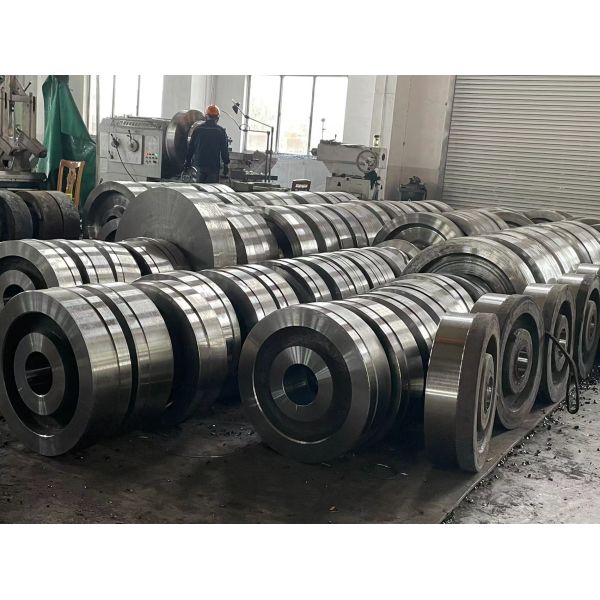 Alloy Steel Forgings Crane Wheel 42CrMo Open Die Forging For Port Machinery