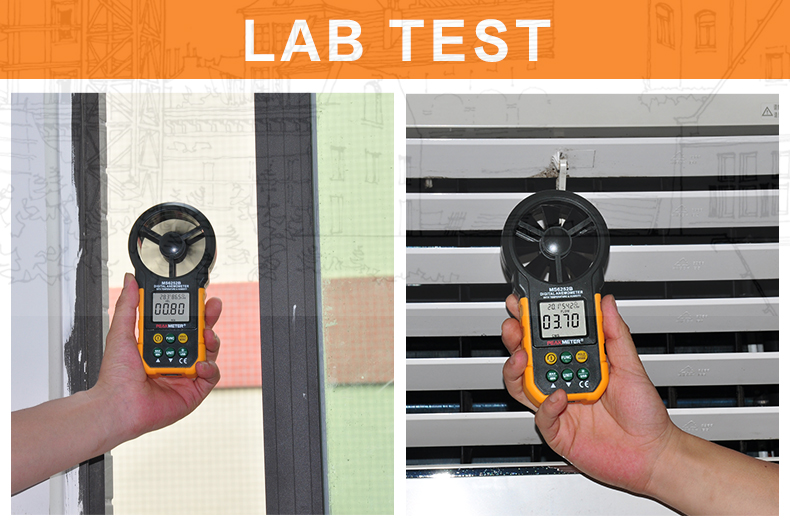 Popular Anemometer Digital Handheld Wind Speed Meter Tester with 1*9V 6F22 Battery