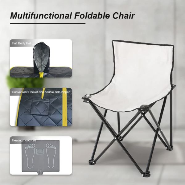 1050W Home Full Body 1 Person Size Portable Infrared Sauna With Hat