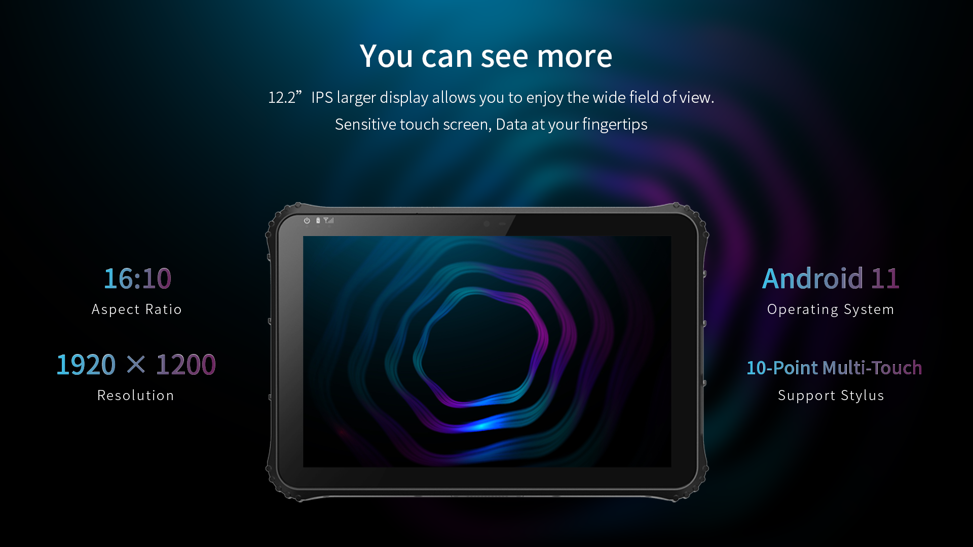 12.2 Inch 5G Android 11 Rugged Tablet Laptop With 13MP Camera And IP65 Protection