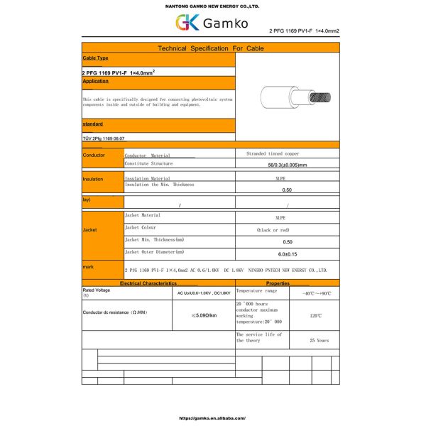 1000v dc 6mm 6mm2 dc solar cable with bottom price 2.5mm2 4mm2 10mm2 16mm2