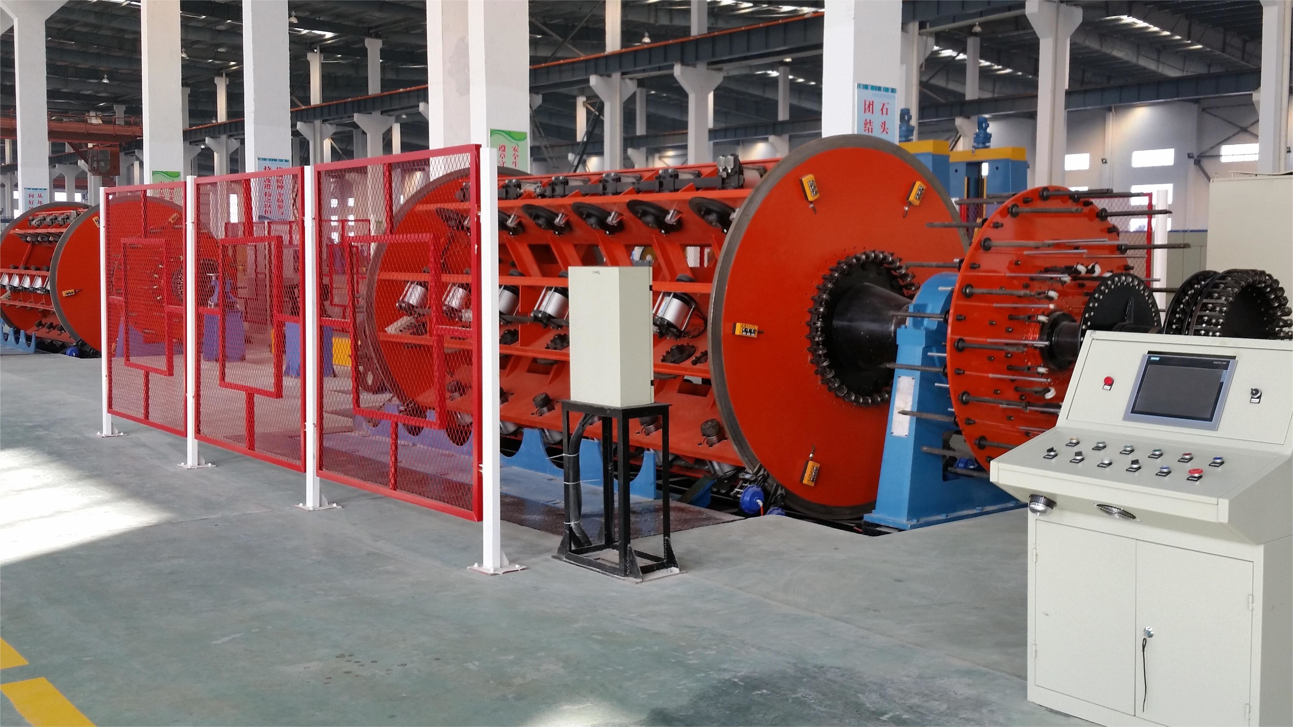 Skip Type Strander Bow Twister Machine For Standing Cabling Control Cables Or Mining Cables