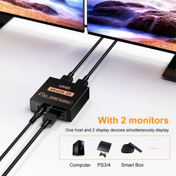 30HZ HDMI In Splitter 1.4A 5V USB Power Supply For HDTV Retail