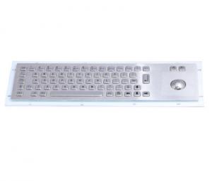 China Compact USB Kiosk Metal Keyboard Waterproof Customized Keyboard With Metal Trackball on sale