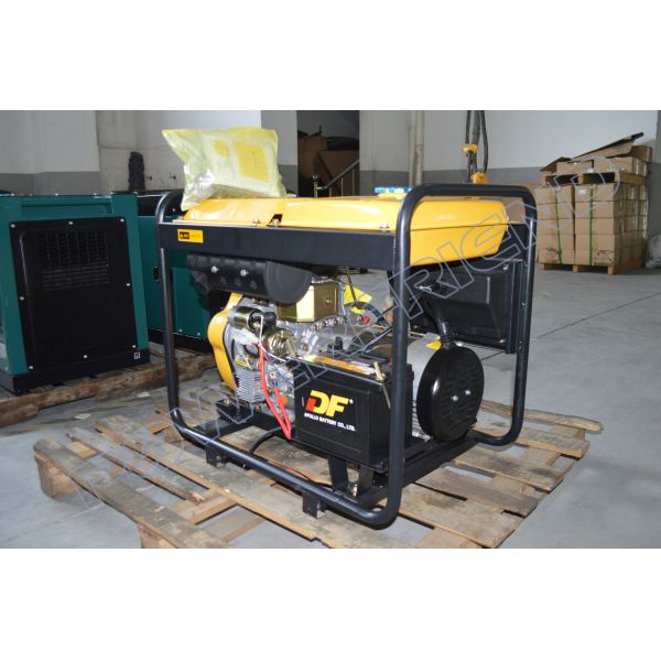 Open Type Air Cooled Diesel Portable Dg Set For Home , Electric Start Controller