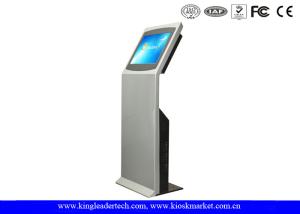 LCD Display Floor Standing Touch Screen Kiosk Durable Steel Enclosure Self Service Kiosk