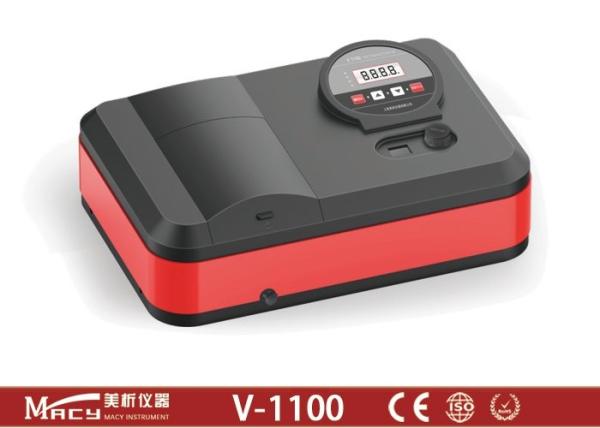 Quality V-1100 Visible Laboratory Spectrophotometer USB Interface Digital Display for sale