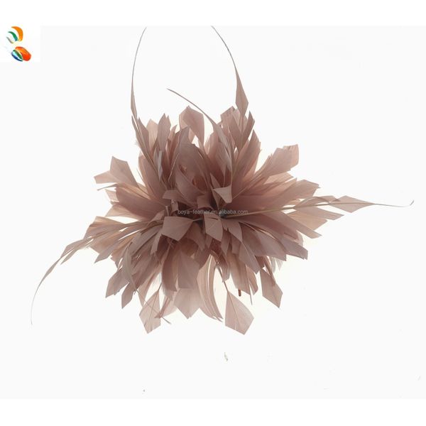 Stripped Goose Feather Flower Mount and Wire Accessory Ideal for Event Party Supplies