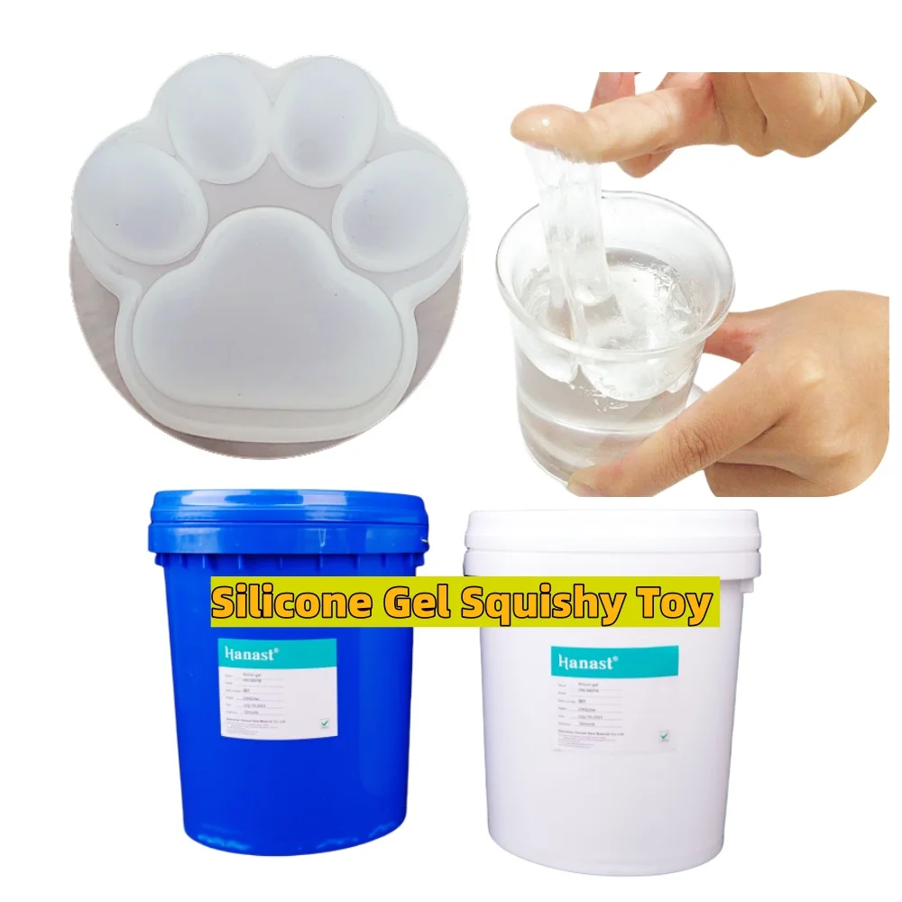 1:1 Squishy Liquid Silicone High And Low Temperature Resistance Highly Elastic And Soft for Stress Relief Toys Making Material