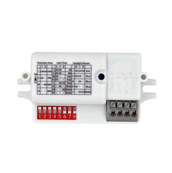 Quality Automatic Switching Microwave Motion Sensor With 4 Pole Press In Terminal for sale