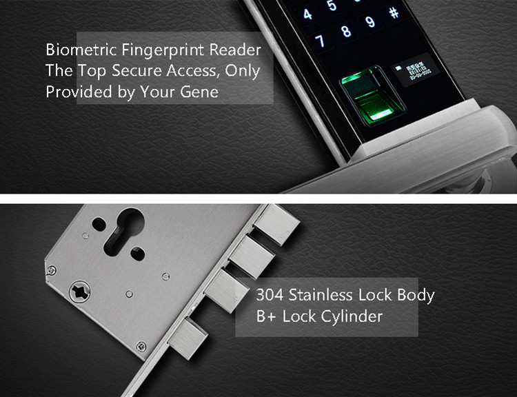 Residential Security Electronic Door Locks Digital Latch Sliding With Key