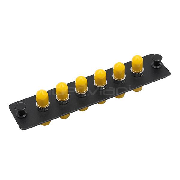 Quality 6 Port Fiber Optic Adapter Panels Loaded W/6 ST Single Mode Or Multimode Adapter for sale