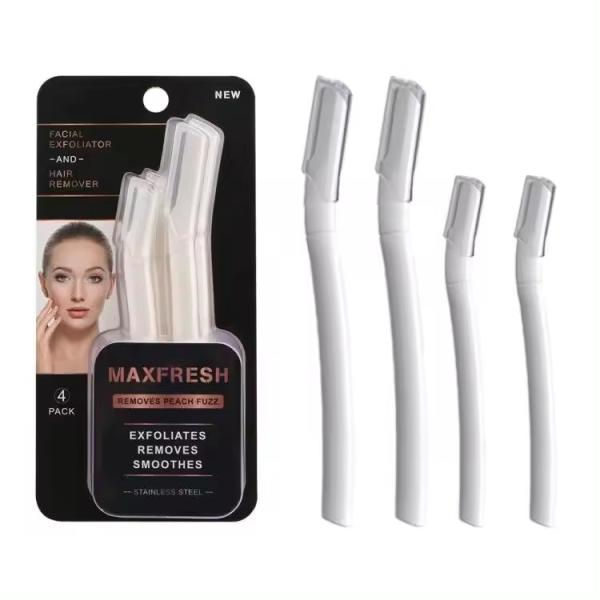 Quality eyebrow razor single blade smooth ABS plastic handle for sale