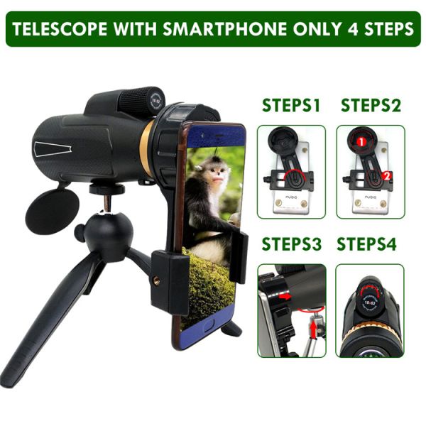 Bak4 40x60 HD Monocular Telescope Long Distance
