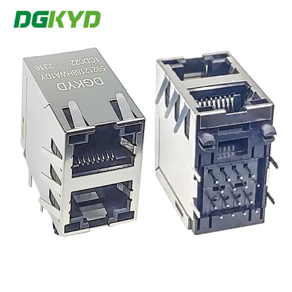 Quality DGKYD59212188HWA1DY1CD022 RJ45 Multi Port Socket With Shielded Modular Interface for sale