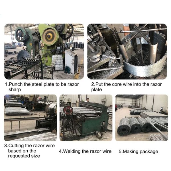 75x150mm Concertina Diamond Mesh Razor Wire Fencing BTO 25 SS316